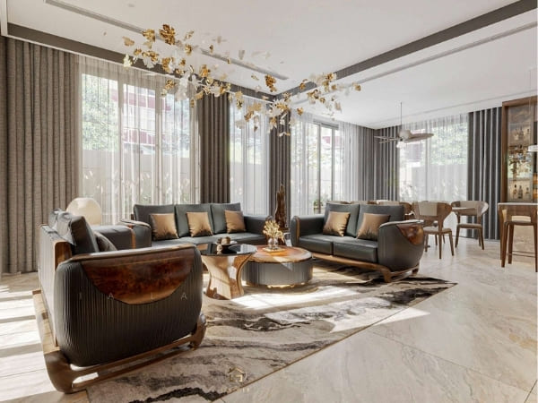 Thi công thiết kế nội thất biệt thự Hòa Xuân Đà Nẵng uy tín