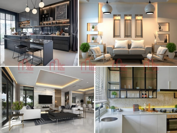 Thi công nội thất phòng khách trọn gói tại Hương Trà - Huế